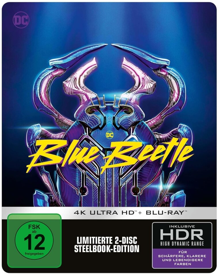 Blue Beetle (2023) Limited Edition, Steelbook, 4K Ultra HD + Blu-ray