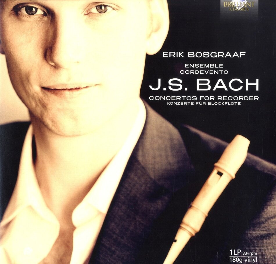 Johann Sebastian Bach (1685-1750), Erik Bosgraaf & Ensemble Cordevento - Concertos For Recorder LP