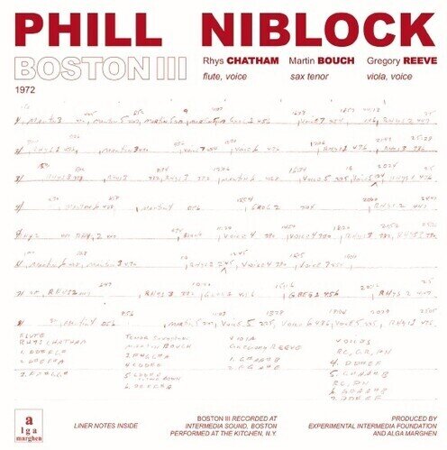 Phill Niblock - Boston / Tenor / Index LP