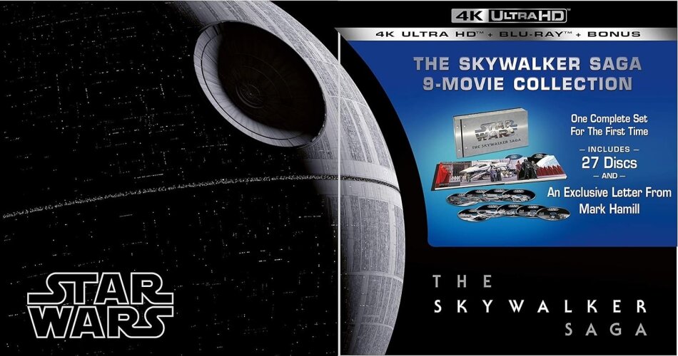 Star Wars: Episode 1-9 - The Skywalker Saga 9 4K Ultra HDs + 18 Blu-rays + Book
