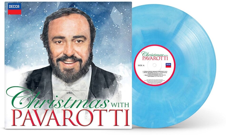 Luciano Pavarotti - Christmas With Decca UK, 2023 Reissue, Decca, Blue Vinyl, LP