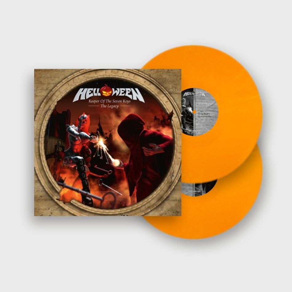 Helloween - Keeper Of The Seven Keys: The Legacy 2023 Reissue, Atomic Fire Records, Red/Orange/White Vinyl, 2 LPs