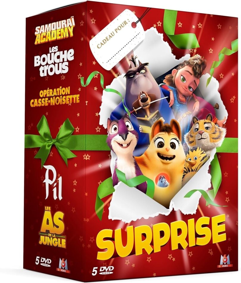 Surprise - Samouraï Academy / Les Bouchetrous / Opération Casse-Noisette / Pil / Les As de la Jungle 5 DVD