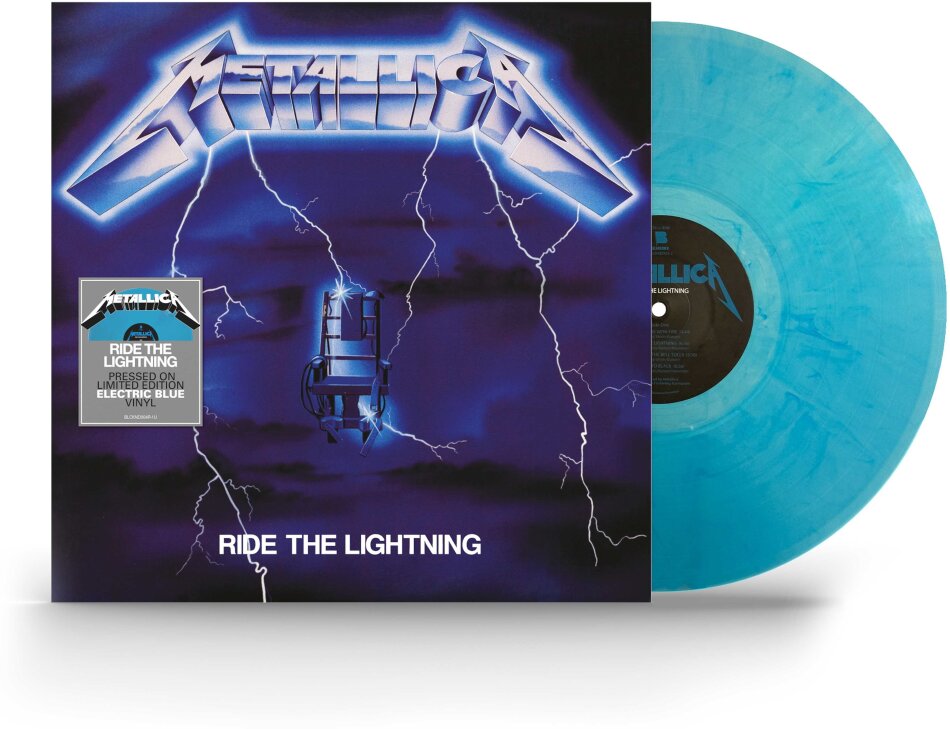 Metallica - Ride The Lightning 2023 Reissue, 2016 Remaster, Clear Blue Vinyl, LP
