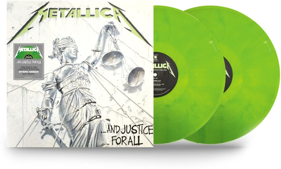 Metallica - And Justice For All 2024 Reissue, 2018 Remaster, Dyers Green Vinyl, 2 LP
