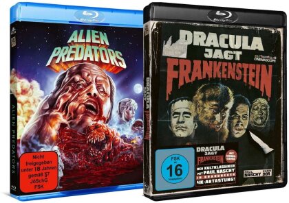 Alien Predators (1986) / Dracula jagt Frankenstein (1970) (Horror Bundle, Limited Edition, Uncut, 2 Blu-rays)