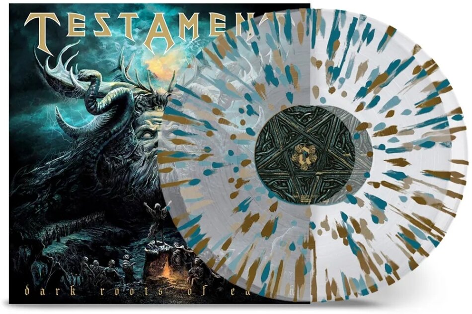 Testament - Dark Roots Of Earth 2023 Reissue, Nuclear Blast, Edizione Limitata, Clear with Gold & Green Splatter Vinyl, 2 LP