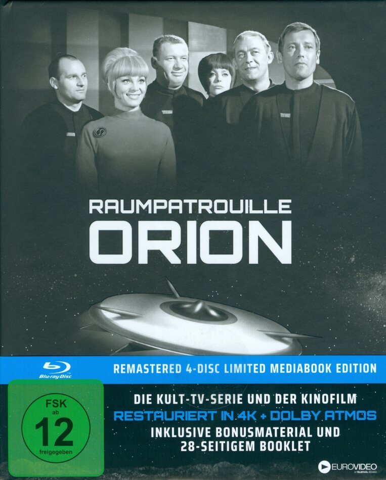 Raumpatrouille Orion Limited Edition, Mediabook, Remastered, Restored, 4 Blu-rays