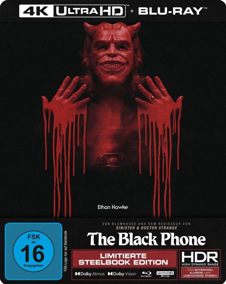 The Black Phone (2021) Limited Edition, Steelbook, 4K Ultra HD + Blu-ray