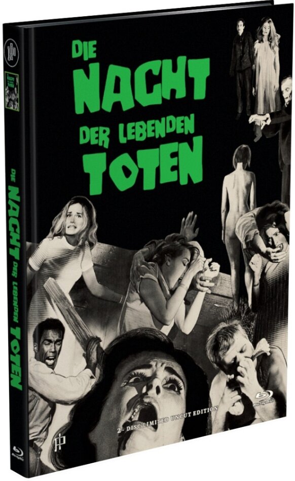 Die Nacht der lebenden Toten (1968) Cover A1, Édition Limitée, Mediabook, Uncut, Blu-ray + DVD