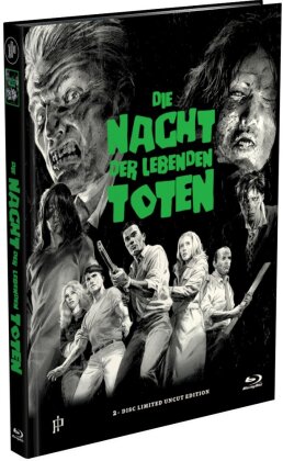 Die Nacht der lebenden Toten (1968) (Cover D, Limited Edition, Mediabook, Uncut, Blu-ray + DVD)