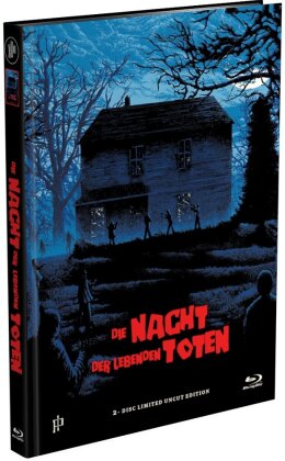 Die Nacht der lebenden Toten (1968) (Cover E, Edizione Limitata, Mediabook, Uncut, Blu-ray + DVD)