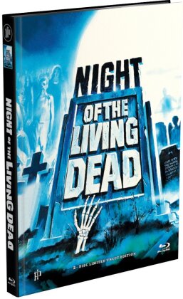 Night of the Living Dead (1968) (Cover E1, Edizione Limitata, Mediabook, Uncut, Blu-ray + DVD)