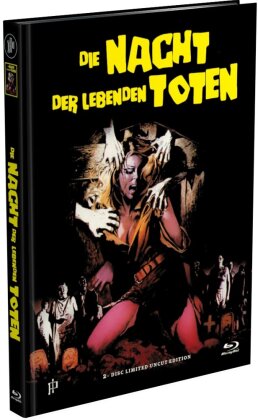 Die Nacht der lebenden Toten (1968) (Cover F, Edizione Limitata, Mediabook, Uncut, Blu-ray + DVD)