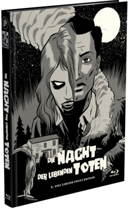 Die Nacht der lebenden Toten (1968) (Cover G, Edizione Limitata, Mediabook, Uncut, Blu-ray + DVD)