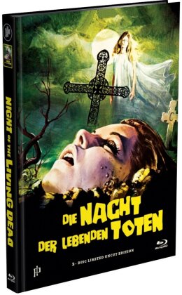 Die Nacht der lebenden Toten (1968) (Cover H1, Limited Edition, Mediabook, Uncut, Blu-ray + DVD)