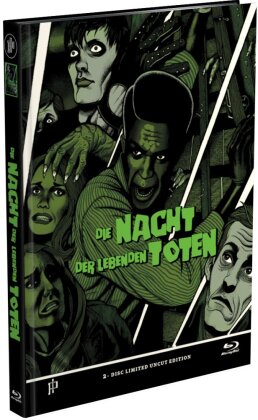 Die Nacht der lebenden Toten (1968) (Cover I, Edizione Limitata, Mediabook, Uncut, Blu-ray + DVD)