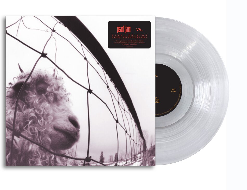Pearl Jam - Vs. 2023 Reissue, Gatefold, 30th Anniversary Edition, Limited Edition, Clear Vinyl, LP
