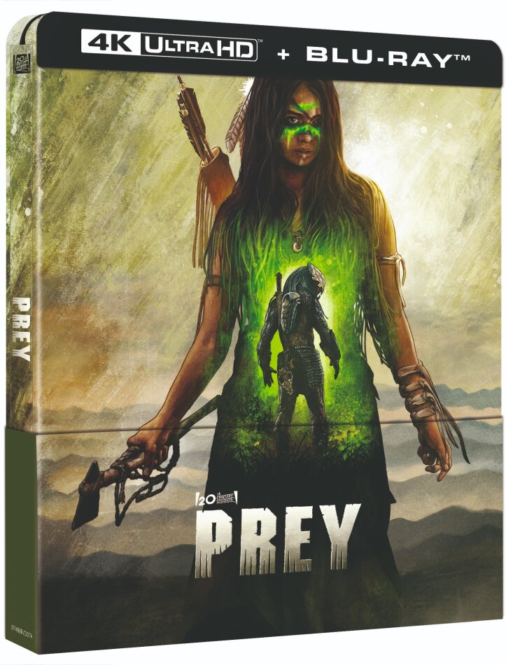 Prey (2022) Édition Limitée, Steelbook, 4K Ultra HD + Blu-ray