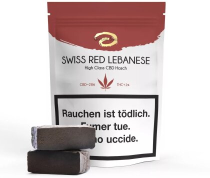 Genuine Swiss ~ Swiss Red Lebanese (6g) - (CBD: 28%, THC: <1%)