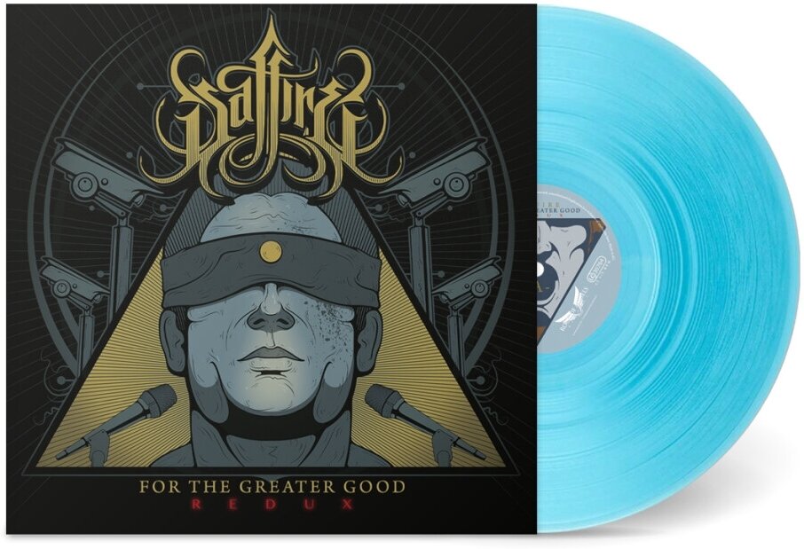Saffire - For The Greater God 2024 Reissue, ROAR! ROCK OF ANGELS RECORDS IKE, Transparent Curacao Vinyl, LP