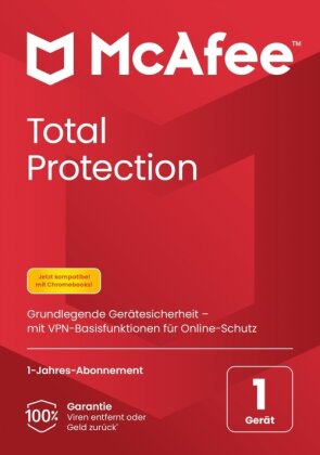McAfee Total Protection, 1-Ger&auml;t, 1-Jahr - Windows/Mac/Android/iOS (Code in a Box)