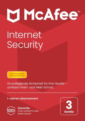 McAfee Internet Security, 3-Ger&auml;te, 1-Jahr - Windows/Mac/Android/iOS (Code in a Box)