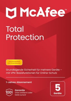 McAfee Total Protection, 5-Ger&auml;te, 1-Jahr - Windows/Mac/Android/iOS (Code in a Box)