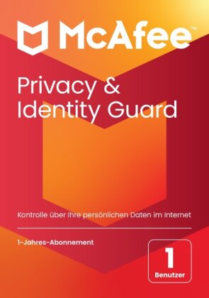 McAfee Privacy & Identity Guard, Online-Schutzsoftware,Identit&auml;ts&uuml;berwachung, Bereinigung von Online-Konten, 1 Benutzer - 1-Jahres-Abonnement (Code in a Box)