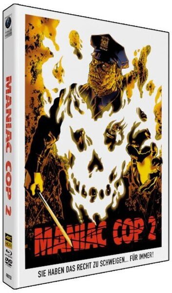 Maniac Cop 2 (1990) Wattiert, + Cards, + Poster, Limited Edition, Mediabook, 4K Ultra HD + Blu-ray + DVD