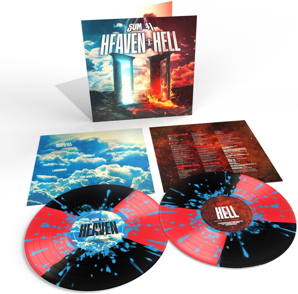 Sum 41 - Heaven :x: Hell Indie Exclusive, Gatefold, Limited Edition, black & red quads w cyan Splatter Vinyl, 2 LPs