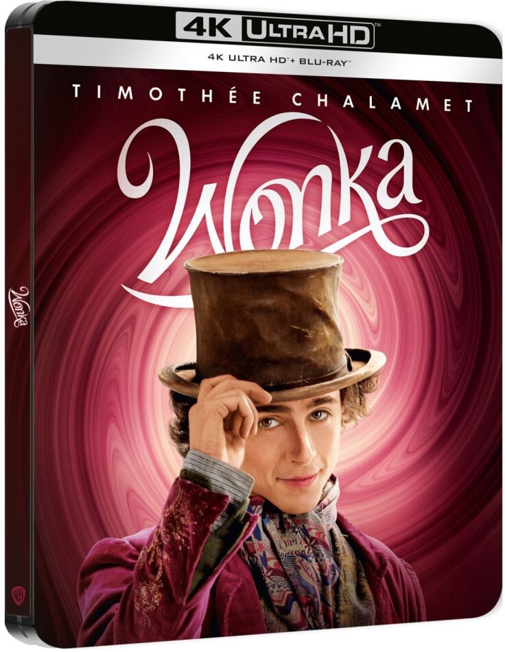 Wonka (2023) Édition Limitée, Steelbook, 4K Ultra HD + Blu-ray