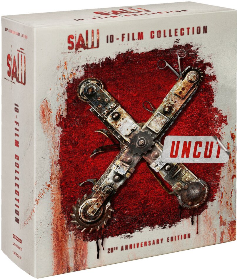 Saw 1-10 Complete edition, Slipcase, Digipack, 20th Anniversary Edition, Uncut, 10 Blu-rays + Blu-ray 3D