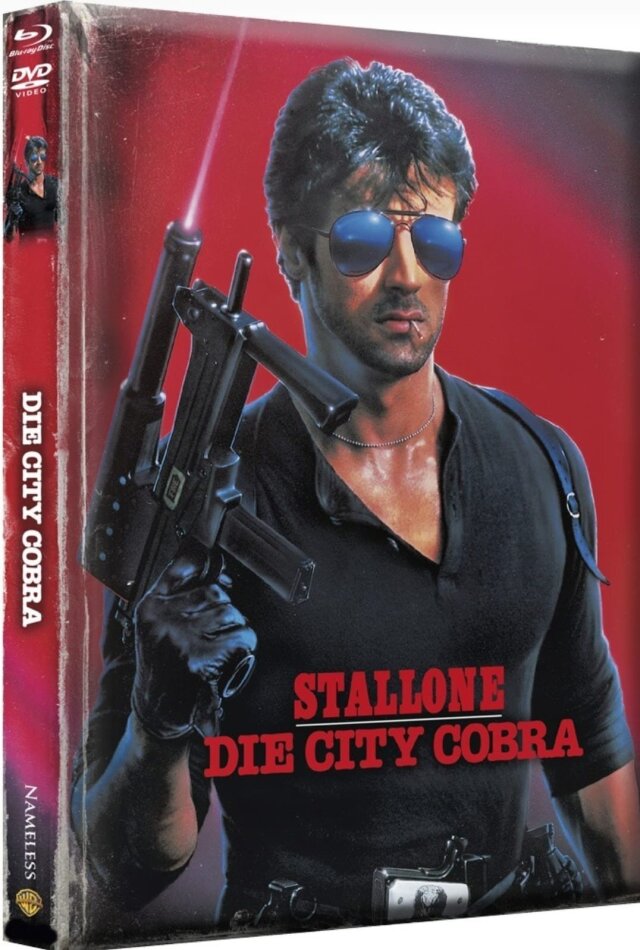 Die City Cobra (1986) Wattiert, Limited Edition, Mediabook, Uncut, Blu-ray + DVD