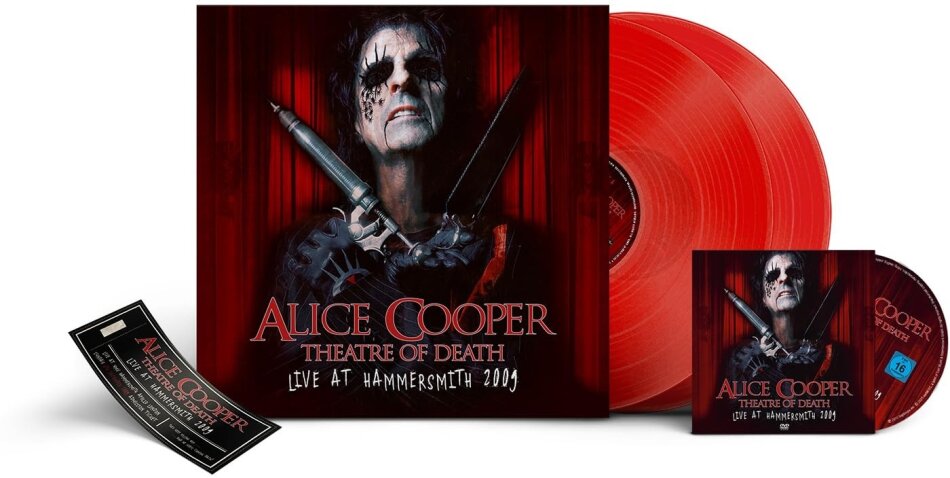 Alice Cooper - Theatre Of Death - Live At Hammersmith 2009 Limited Edition, Clear Red Vinyl, 2 LPs + DVD