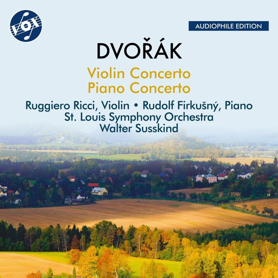 Antonin Dvorák (1841-1904), Walter Susskind, Ruggiero Ricci, Rudolf Firkusny & St. Louis Symphony Orchestra - Violin Concerto In A Minor, Op. 53; Piano Concerto In G Minor, Op. 33