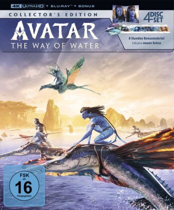 Avatar: The Way of Water - Avatar 2 (2022) (Digipack, Custodia, Collector's Edition, 4K Ultra HD + 3 Blu-ray)