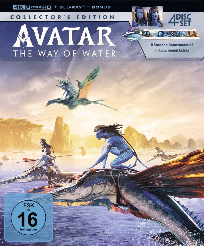 Avatar: The Way of Water - Avatar 2 (2022) Digipack, Slipcase, Collector's Edition, 4K Ultra HD + 3 Blu-rays