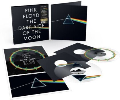 Pink Floyd - Dark Side Of The Moon (Pink Floyd Records, 2023 Remaster, Gatefold, Single Sided Set, Import USA, &Eacute;dition 50&egrave;me Anniversaire, &Eacute;dition Collector, UV Printed Clear Vinyl, 2 LP)