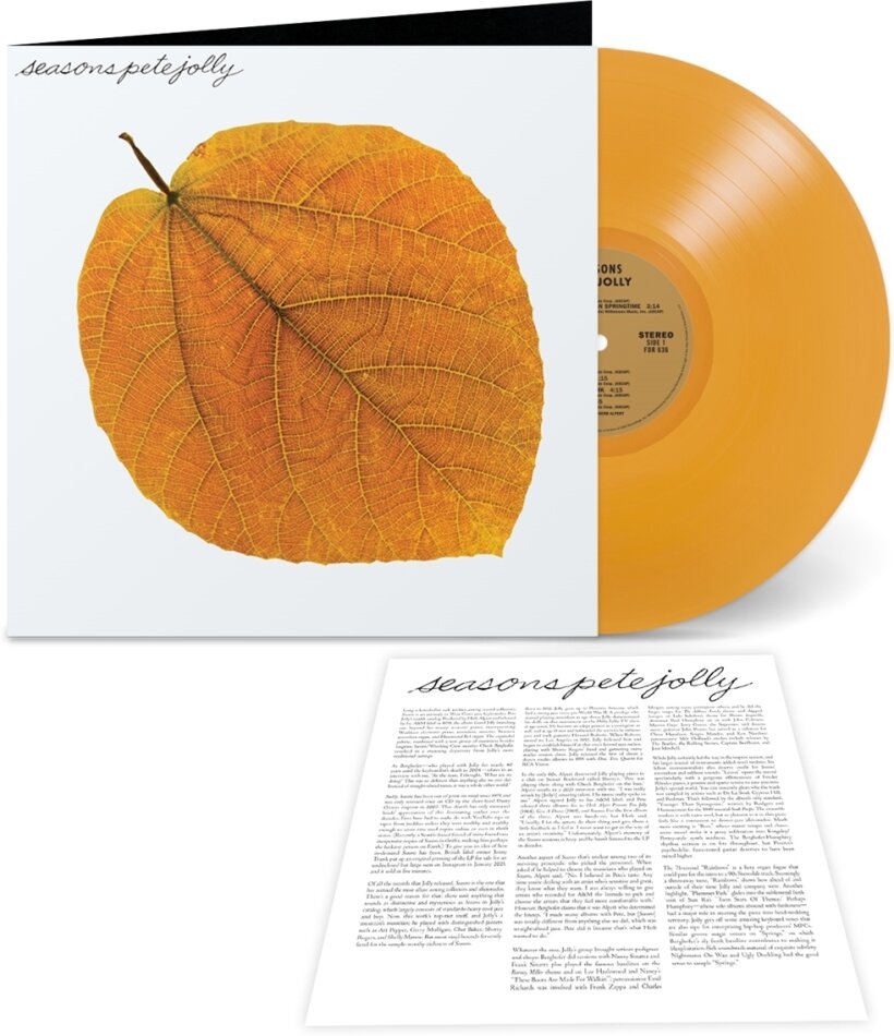 Pete Jolly - Seasons 2024 Reissue, Future Days Recordin, Remastered, Transparent Amber Vinyl, LP