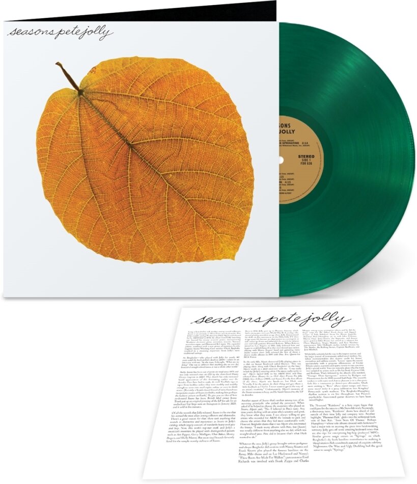Pete Jolly - Seasons 2024 Reissue, Future Days Recordin, Remastered, Transparent Green Vinyl, LP