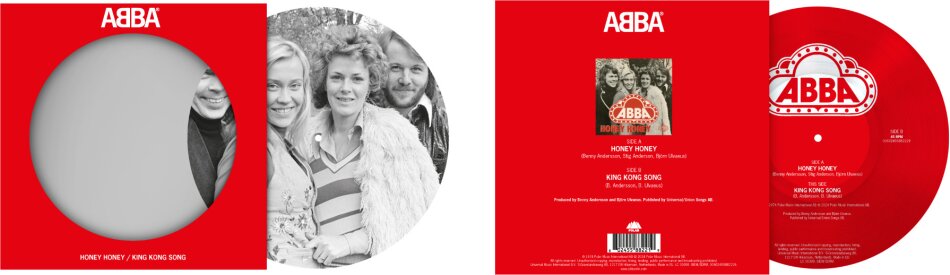 ABBA - Honey Honey / King Kong 2024 Reissue, 50th Anniversary Edition, Picture Disc, 7" Single