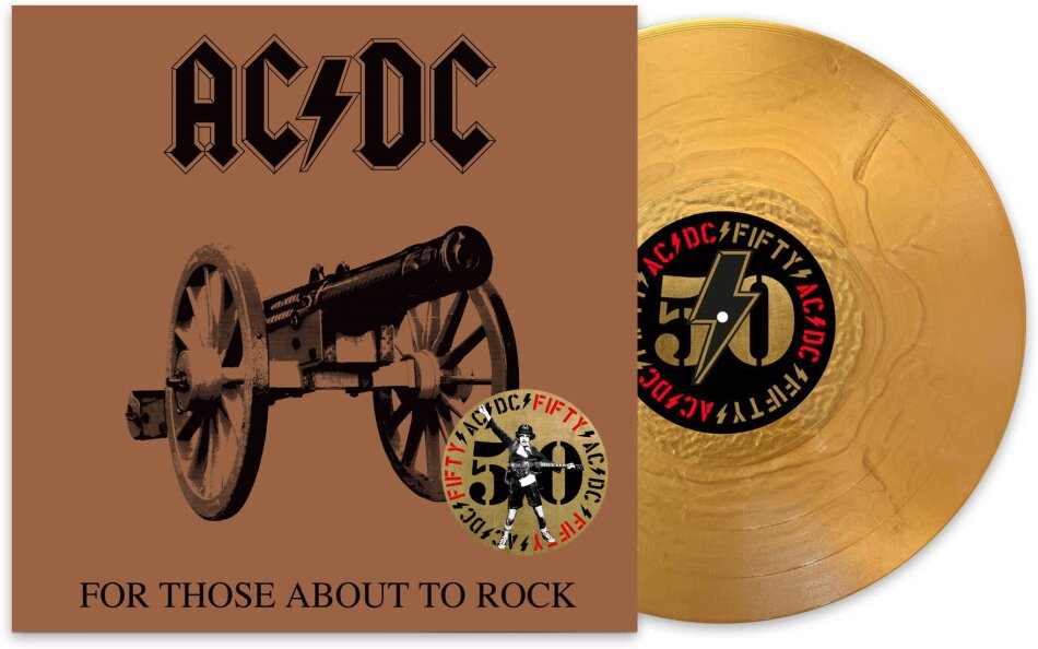 AC/DC - For Those About To Rock We Salute You 2024 Reissue, 50 Years Of Rock And Roll, Sony, Gold Nugget Vinyl, LP
