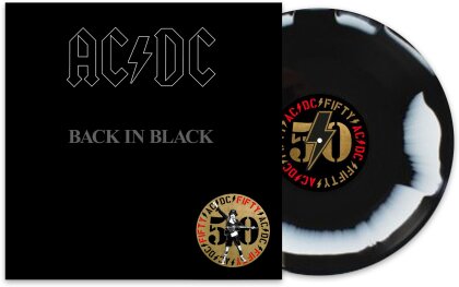 AC/DC - Back In Black (2024 Reissue, 150 Gramm, 50 Years Of Rock And Roll, Sony, Limited Edition, Black & White Vinyl, LP)