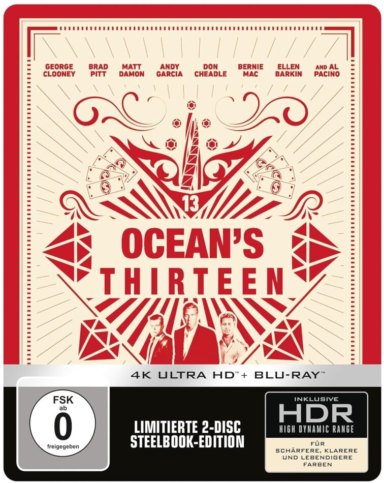 Ocean's Thirteen (2007) Limited Edition, Steelbook, 4K Ultra HD + Blu-ray