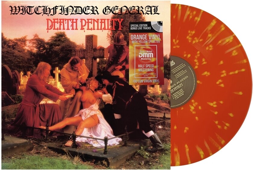 Witchfinder General - Death Penalty 2024 Reissue, Indies Exclusive, Orange W/ Yellow Splatter Vinyl, LP