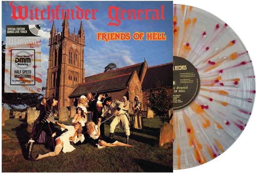 Witchfinder General - Friends Of Hell 2024 Reissue, Indies Exclusive, Clear W/ Red, Orange & White Splatter Vinyl, LP