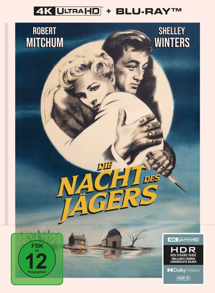 Die Nacht des Jägers (1955) Édition Collector Limitée, Mediabook, 4K Ultra HD + Blu-ray