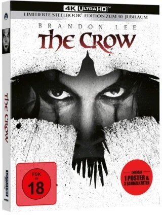 The Crow (1994) 30th Anniversary Edition, Limited Collector's Edition, Steelbook, 4K Ultra HD + Blu-ray