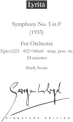 George LLoyd (1913-1998) - Symphony No. 3 - Study Score (Signature Edition)